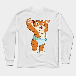 Baby Tiger with Underpants Long Sleeve T-Shirt